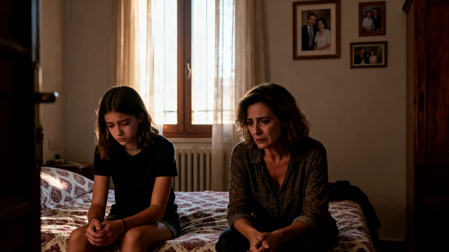 Una mamma fatica a supportare la figlia adolescente che vive con grande disagio i cambiamenti fisici della pubertà e il passaggio dalla scuola media al liceo, manifestando chiusura emotiva e calo del rendimento scolastico"