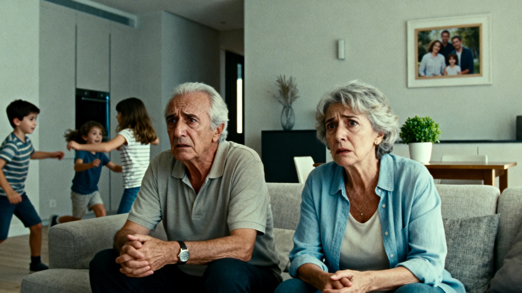 I nonni vivono con l'ansia costante per il futuro dei nipoti bambini, temendo che le difficoltà economiche, sociali e ambientali del mondo contemporaneo possano compromettere la loro serenità e opportunità di vita, sentendosi impotenti nel proteggerli da scenari che percepiscono come incerti e minacciosi"